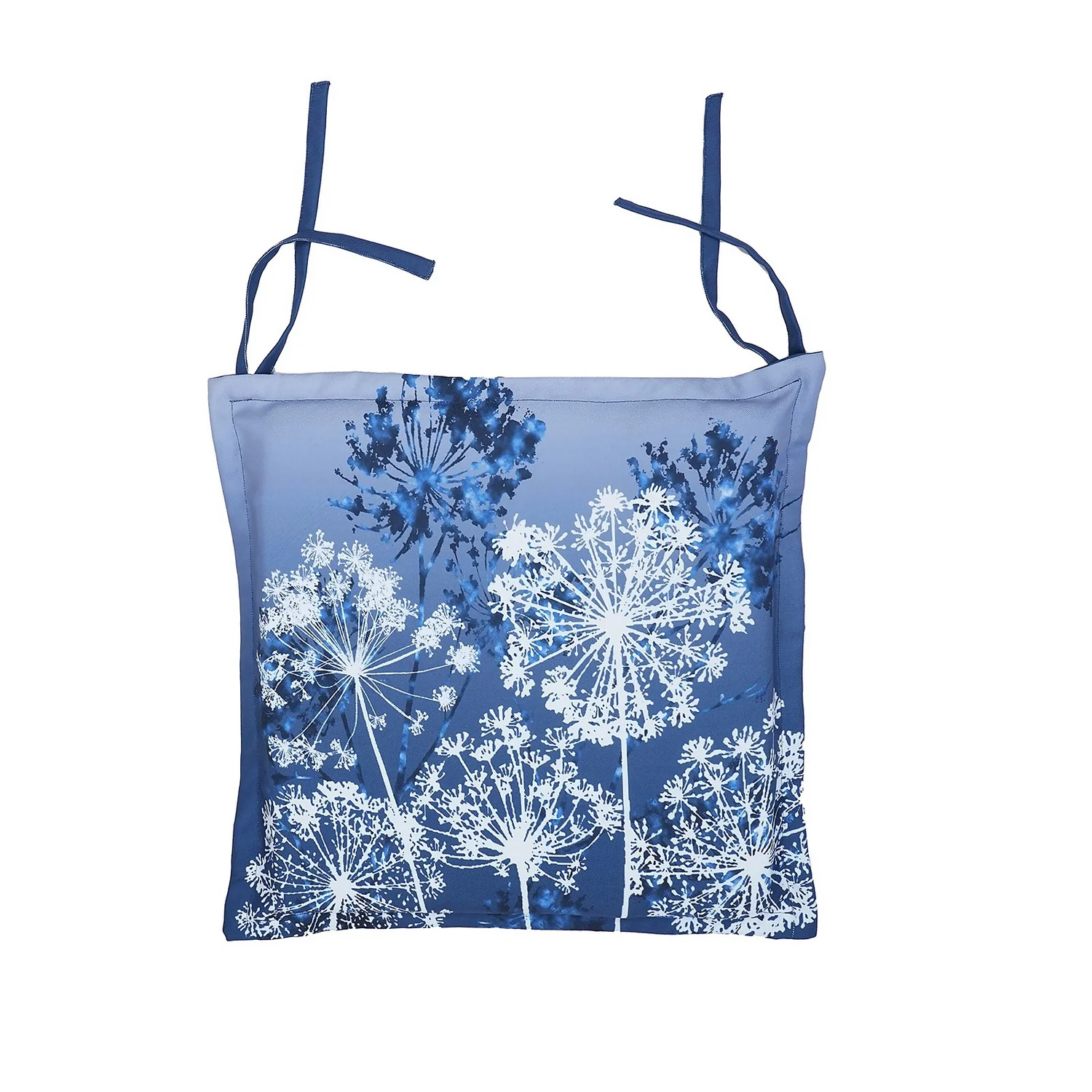 Dandelions Blue Seat Cushion - Set Of 2 3 Dandelions Blue Seat Cushion - Set Of 2