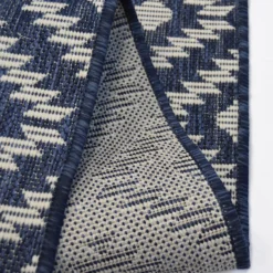 Indoor Outdoor Geo Runner - Navy - 67x200cm -Home Furniture 14758890 4475053508973576