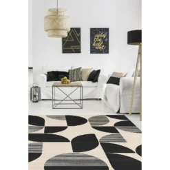 Geometric Rug - Monochrome - 120x170cm -Home Furniture 14758908 1085053510467384