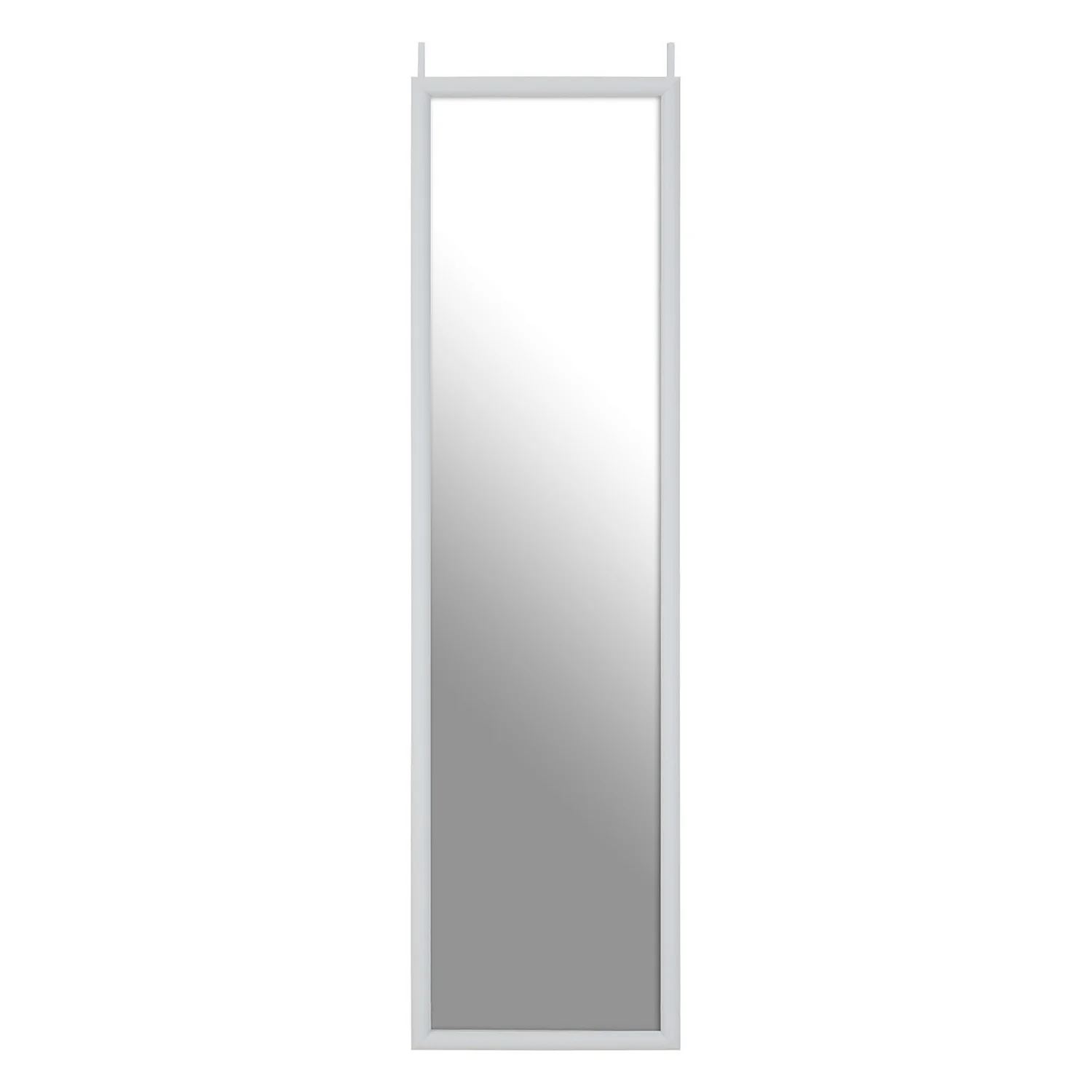 Over Door Hanging Mirror - White - 33.5x124cm 3 Over Door Hanging Mirror - White - 33.5x124cm