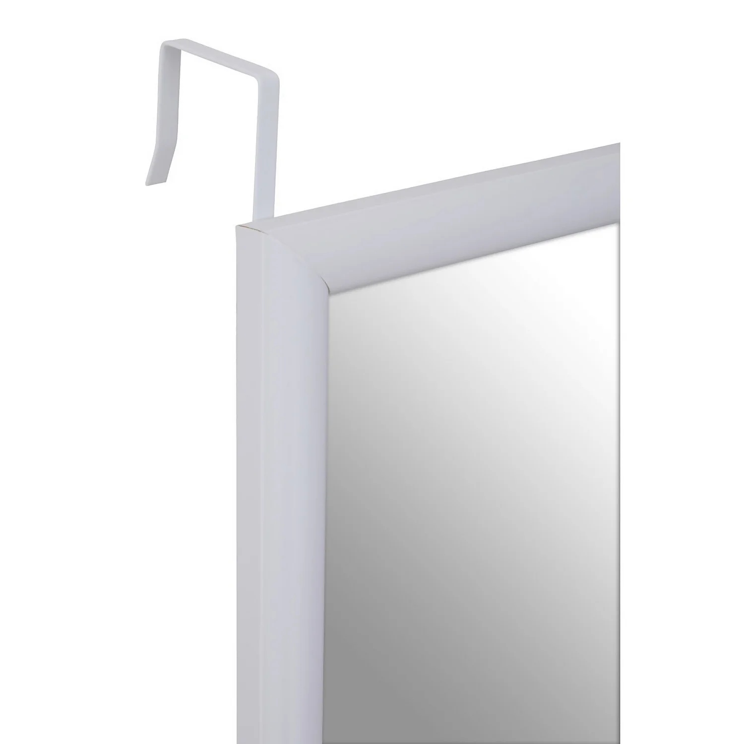 Over Door Hanging Mirror - White - 33.5x124cm 5 Over Door Hanging Mirror - White - 33.5x124cm - Image 3