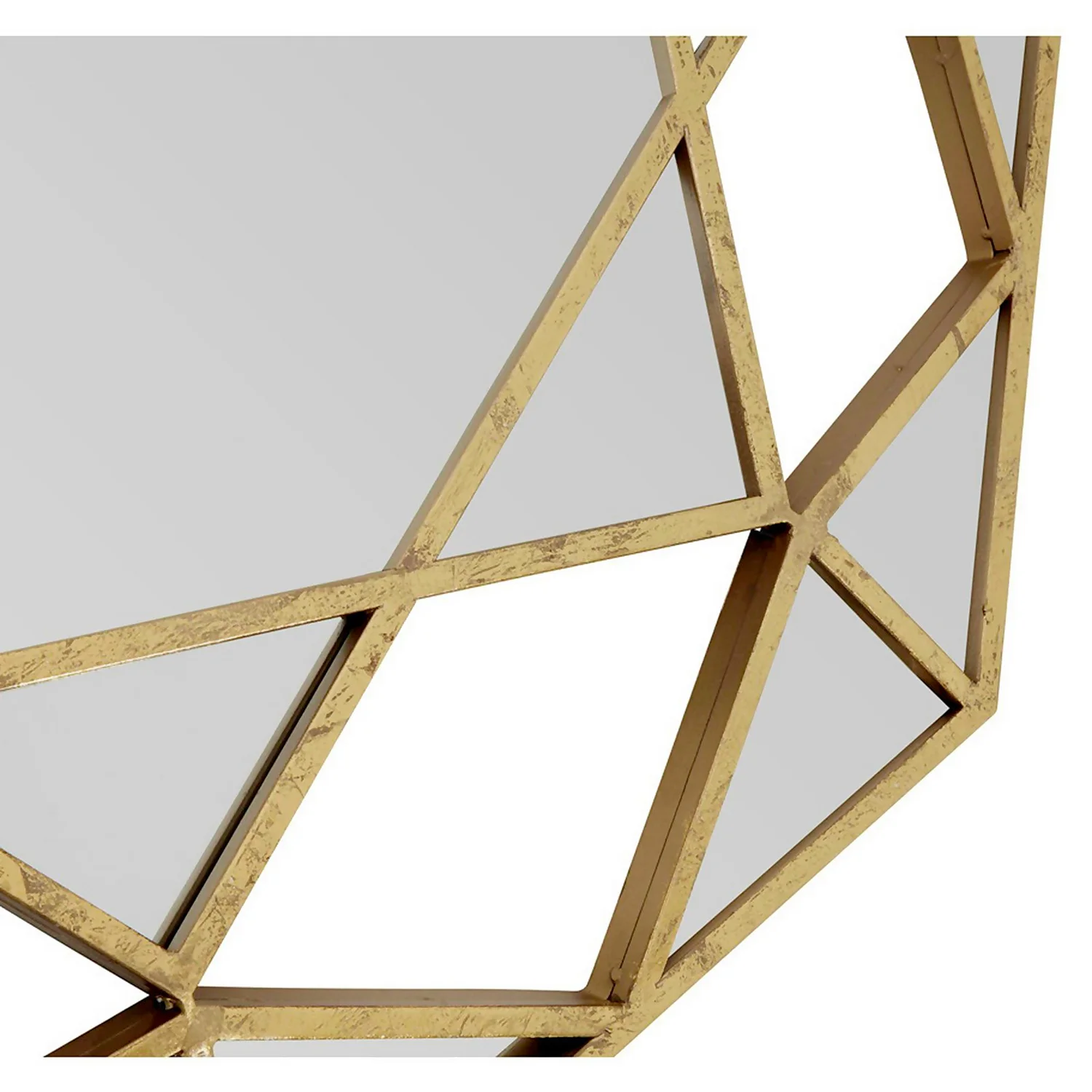 Marcia Faceted Octagonal Wall Mirror - Gold - 81cm 5 Marcia Faceted Octagonal Wall Mirror - Gold - 81cm - Image 3
