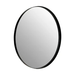 Cindy Large Round Wall Mirror - Matt Black - 70cm -Home Furniture 14820937 7535058437713074