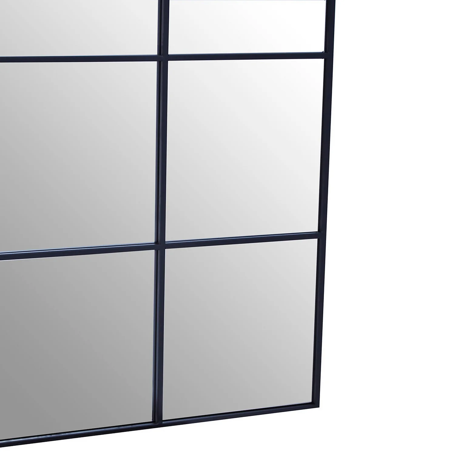 Square Metal Wall Mirror - Black - 95cm 5 Square Metal Wall Mirror - Black - 95cm - Image 3