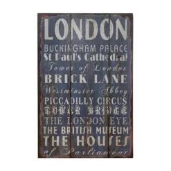 London Wall Plaque - 25x38cm