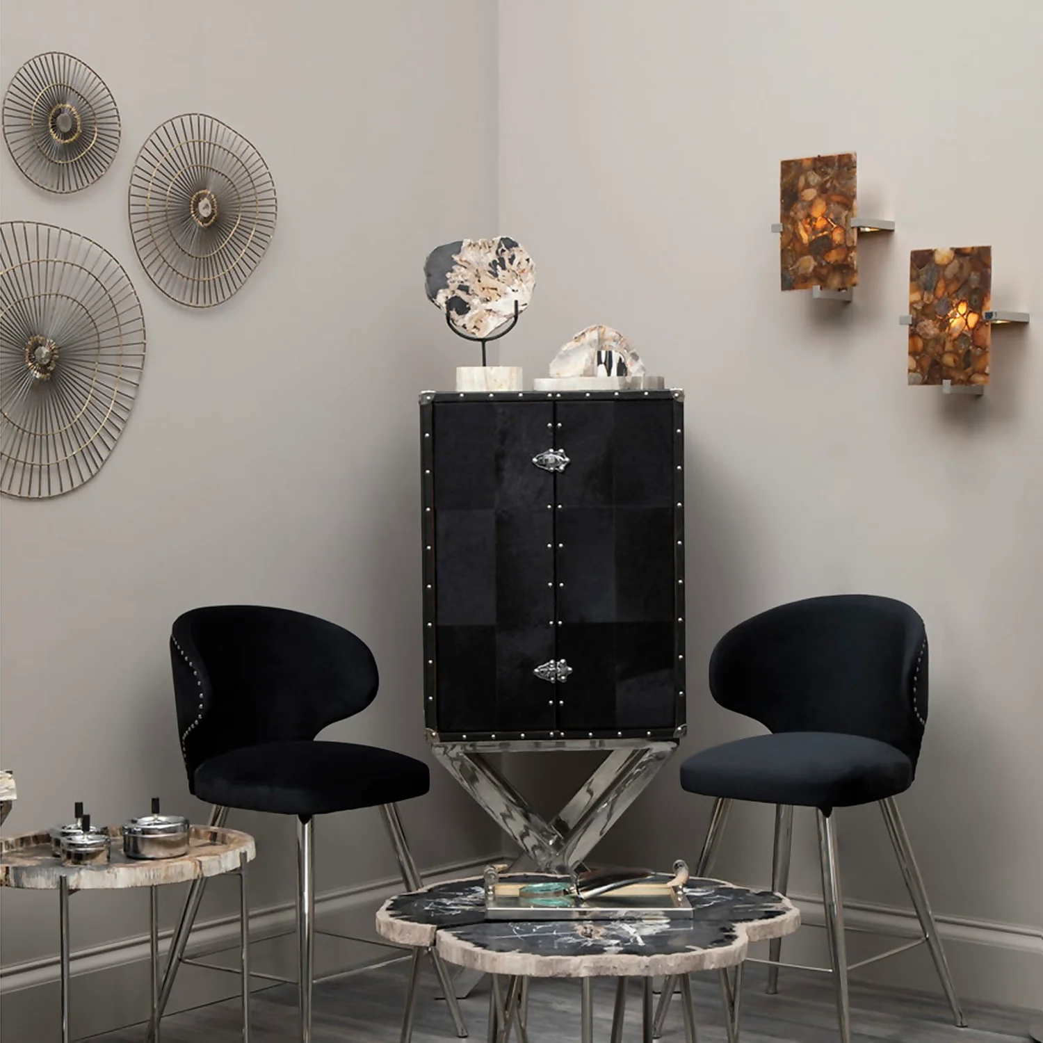 Mirano Medium Abstract Wall Art - Gold - 45x47cm 6 Mirano Medium Abstract Wall Art - Gold - 45x47cm - Image 4