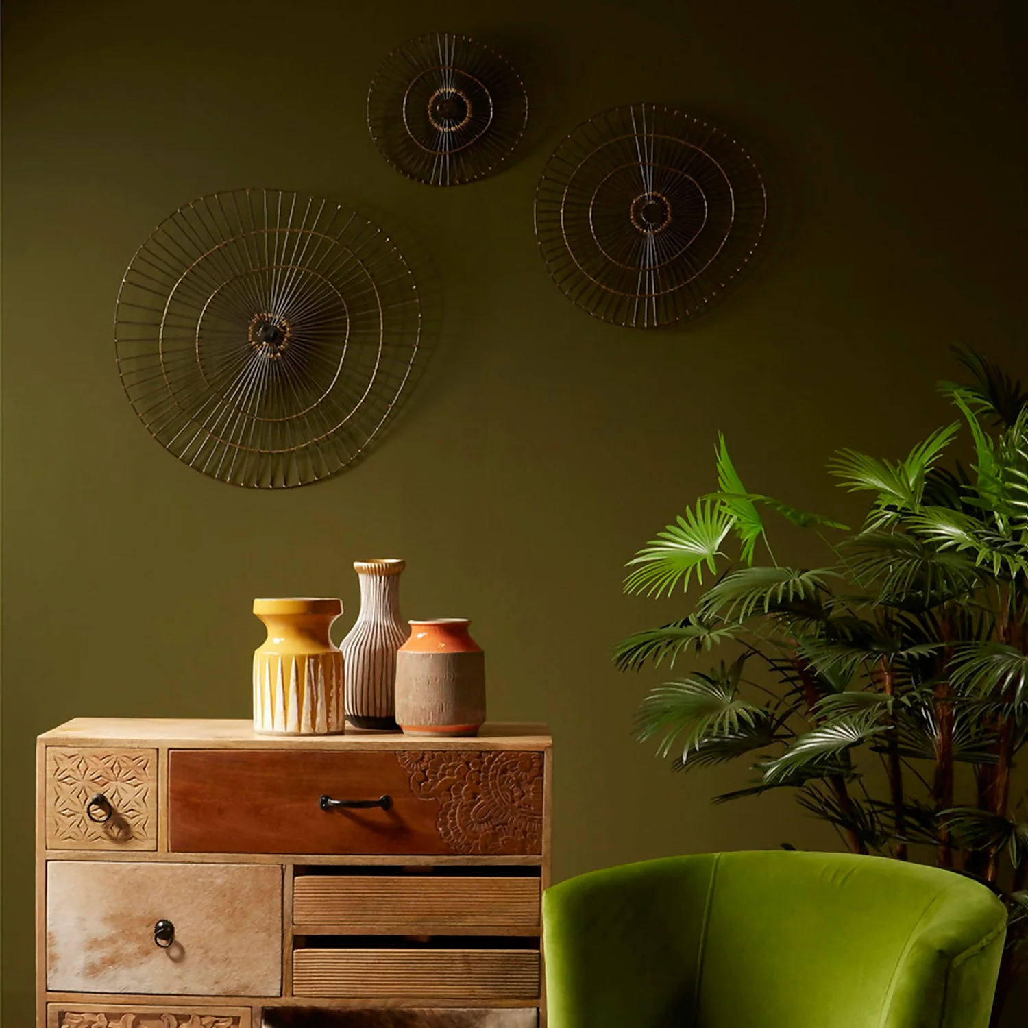 Mirano Medium Abstract Wall Art - Gold - 45x47cm 4 Mirano Medium Abstract Wall Art - Gold - 45x47cm - Image 2