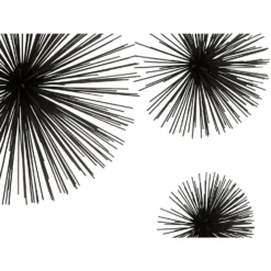 Mirano Set Of 3 Black Starburst Wall Art -Home Furniture 14821000 3345057937545703