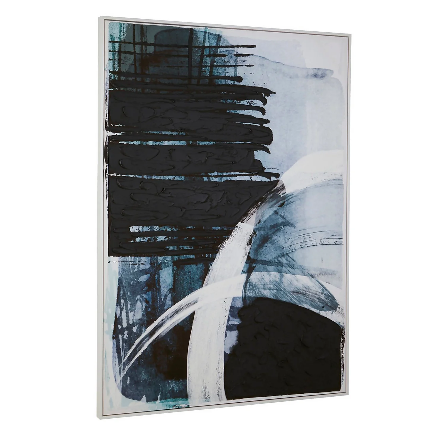 Astratto Wall Art Oil Painting - Blue & Black - 103x143cm 5 Astratto Wall Art Oil Painting - Blue & Black - 103x143cm - Image 3