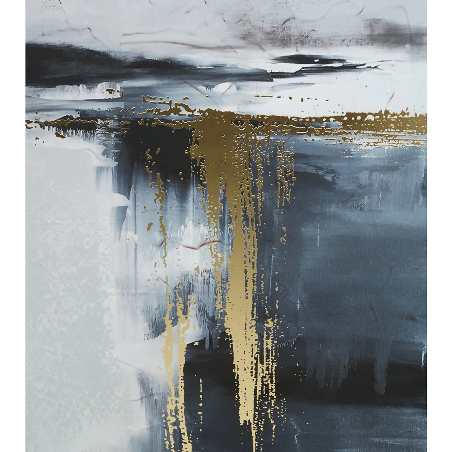 Astratto Oil Paint Wall Art - Blue & Gold - 102.6x142.6cm 6 Astratto Oil Paint Wall Art - Blue & Gold - 102.6x142.6cm - Image 4