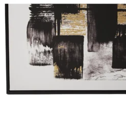 Astratto Canvas Wall Art - Black, White & Gold - 102.6x102.6cm -Home Furniture 14821024 8995057939422515