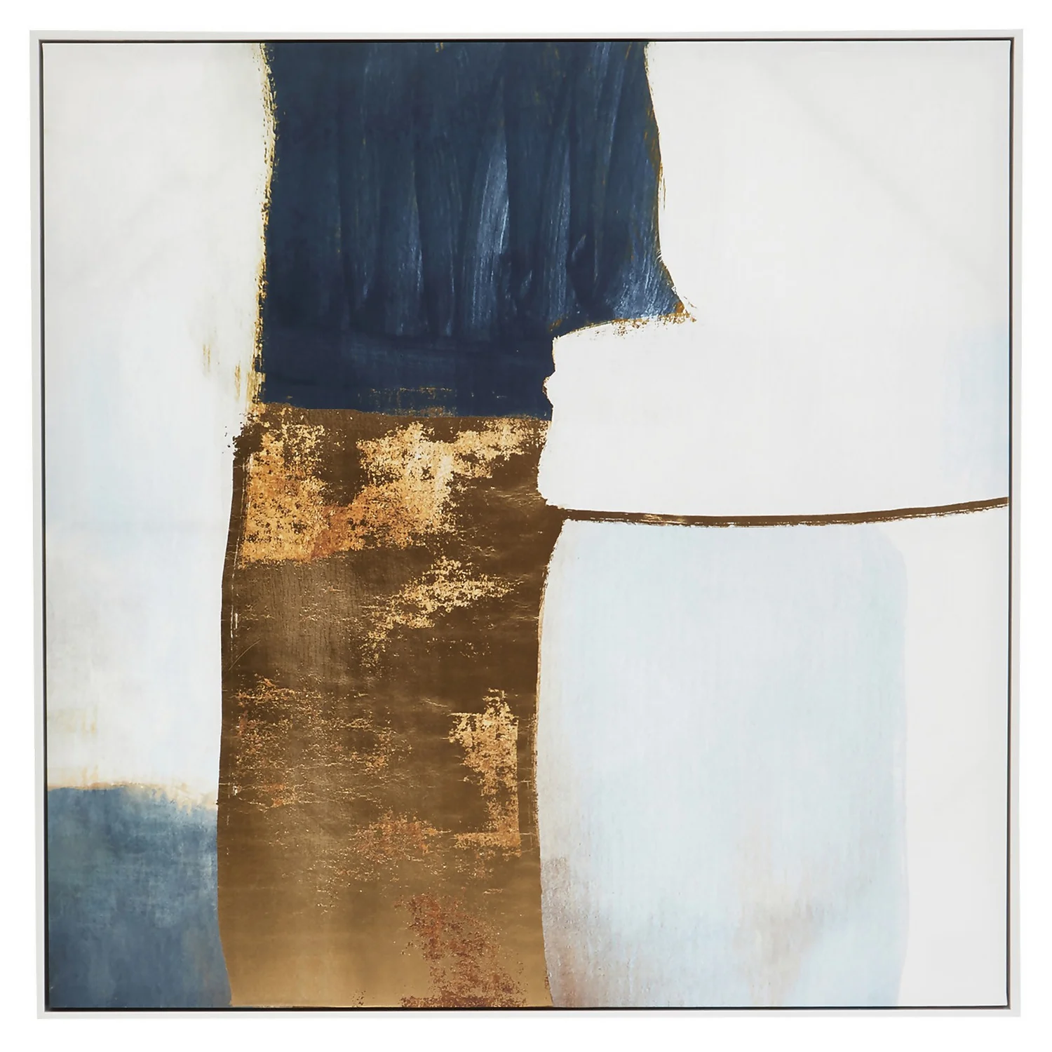 Astratto Wall Art - Blue & Gold - 103x103cm 3 Astratto Wall Art - Blue & Gold - 103x103cm
