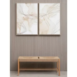 Astratto Set Of 2 Scribble Design Wall Art - Natural - 63x93cm -Home Furniture 14821054 1105057938505556