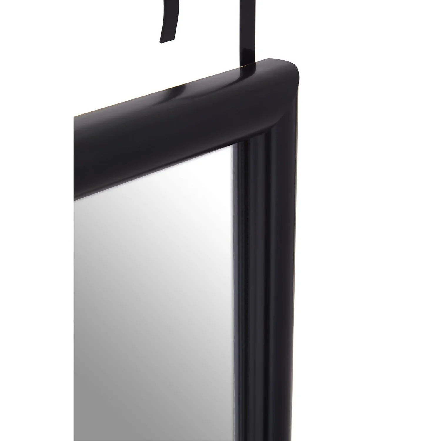 Over Door Hanging Mirror - Black - 33.5x124cm 6 Over Door Hanging Mirror - Black - 33.5x124cm - Image 4