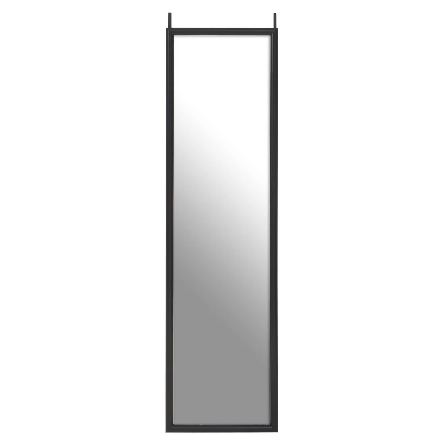 Over Door Hanging Mirror - Black - 33.5x124cm 3 Over Door Hanging Mirror - Black - 33.5x124cm